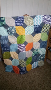 Finished baby quilt top